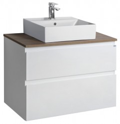AQUALINE - ALTAIR sestava koupelnového nábytku, š. 78,1 cm, bílá/dub emporio (AI280-01)
