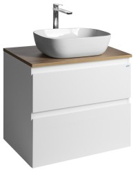 AQUALINE - ALTAIR skříňka s deskou 68 cm, bílá/dub emporio (AI270-02)