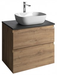 AQUALINE - ALTAIR skříňka s deskou 68 cm, dub emporio/antracit břidlice (AI370-02)