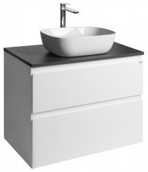 AQUALINE - ALTAIR skříňka s deskou 78,5 cm, bílá/antracit břidlice (AI280-03)