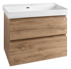 AQUALINE - ALTAIR umyvadlová skříňka 76x60x37cm, dub emporio (AI388)