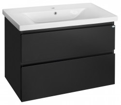 AQUALINE - ALTAIR umyvadlová skříňka 86,5x60x45cm, černá mat (AI690)