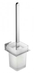 AQUALINE - APOLLO WC štětka závěsná, mléčné sklo, chrom (1416-08)