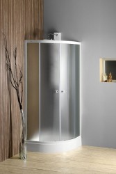 AQUALINE - ARLEN čtvrtkruhová sprchová zástěna 800x800 sklo Brick (BTR800)