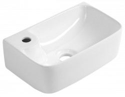 AQUALINE - BELLE keramické umývátko 36x22cm, bílá (NP365)