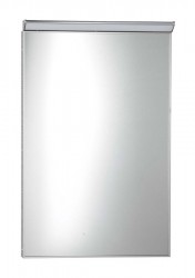 AQUALINE - BORA zrcadlo v rámu 500x700mm s LED osvětlením a vypínačem, chrom (AL757)