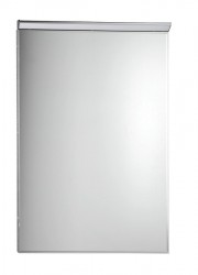 AQUALINE - BORA zrcadlo v rámu 600x800mm s LED osvětlením a vypínačem, chrom (AL768)