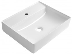 AQUALINE - CALLIS keramické umyvadlo na desku 52x42cm, bílá (NP372)