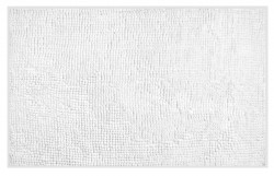 AQUALINE - CHENILL koupelnová předložka 50x80cm, 100% polyester, bílá (CH2011)