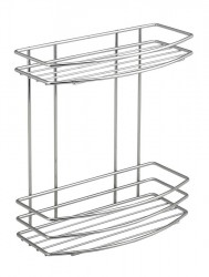 AQUALINE - CHROM LINE drátěná police dvojitá, chrom (37014)