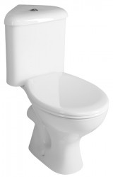 AQUALINE - CLIFTON rohové WC kombi, dvojtlačítko 3/6l, zadní/spodní odpad, bílá (FS1PK)