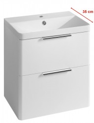 AQUALINE - DENEB umyvadlová skříňka 50,5x55x34,5cm, bílá mat (DN254)