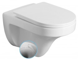 AQUALINE - DENICA závěsná WC mísa, Vortex Rimless, 36x52cm, bílá (PS8512)