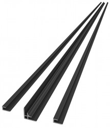 AQUALINE - DENIPAN set profilů pro rohovou instalaci, 2100, černá mat (DP21B)