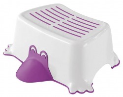 AQUALINE - DUCK dětské protiskluzové stupátko do koupelny, fialová (366414)