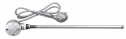 AQUALINE - Elektrická topná tyč s termostatem, rovný kabel, 300 W, chrom (LT67443)