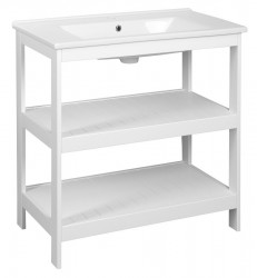 AQUALINE - ETIDE policová umyvadlová skříňka 81,5x85x44 cm, bílá mat (ET830)