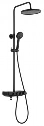 AQUALINE - FARRAO sprchový sloup s baterií a napouštěním, černá mat (SL450B)