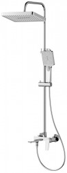 AQUALINE - FLERY sprchový sloup s pákovou baterií, otočné ramínko, chrom (FY690)