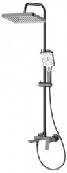 AQUALINE - FLERY sprchový sloup s pákovou baterií, otočné ramínko, gun metal (FY690GM)