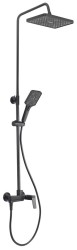 AQUALINE - FLERY sprchový/vanový sloup s pákovou baterií, otočné ramínko, gun metal (FY690GM)
