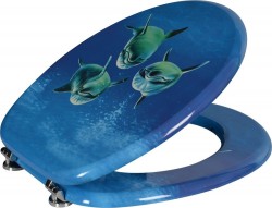 AQUALINE - FUNNY WC sedátko s potiskem delfíni (HY-S115)