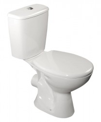 AQUALINE - JUAN WC kombi, dvojtlačítko 3/6l, zadní odpad, bílá (LC2154)