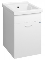 AQUALINE - Keramická výlevka se skříňkou 45x50 cm, včetně sifonu (WH118-01)