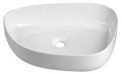 AQUALINE - Keramické umyvadlo na desku, 55x42cm, bílá (55421)