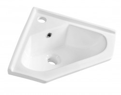 AQUALINE - Keramické umyvadlo rohové 41x41cm, nábytkové (1601-40)