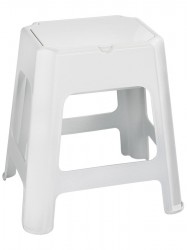 AQUALINE - Koupelnová stolička s úložným prostorem, bílá (90902W)
