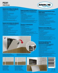 AQUALINE - Magnetická dvířka pod obklady 200x250  (PD201)