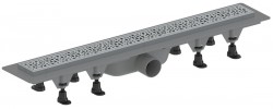 AQUALINE - MALVI podlahový žlab s nerezovým roštem, L-910, DN50 (1702-91)