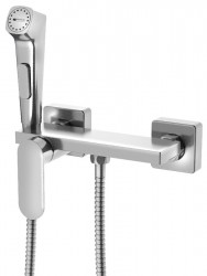 AQUALINE - Nástěnná bidetová baterie se Stop sprškou a poličkou, chrom (TJ042)