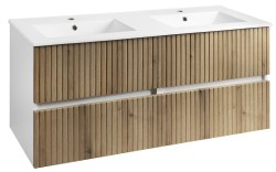 AQUALINE - PANEDA STRIP umyvadlová skříňka 119x55x45,2cm, dub emporio (PN312)