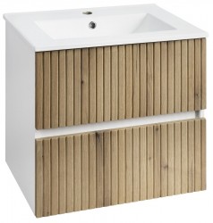 AQUALINE - PANEDA STRIP umyvadlová skříňka 59,5x55x45,2cm, dub emporio (PN360)