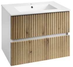 AQUALINE - PANEDA STRIP umyvadlová skříňka 69,5x55x45,2cm, dub emporio (PN370)