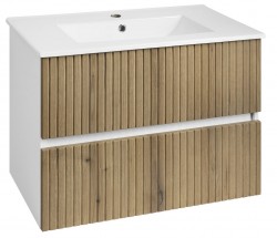 AQUALINE - PANEDA STRIP umyvadlová skříňka 74,5x55x45,2cm, dub emporio (PN375)