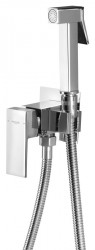 AQUALINE - Podomítková bidetová baterie se Stop sprškou, hadice 1,2m, hranatá, chrom (SK301)