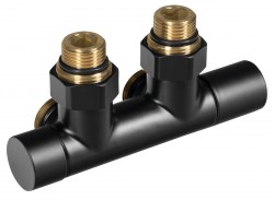 AQUALINE - R-START připojovací sada ventilů pro středové připojení, černá mat (SR230B)