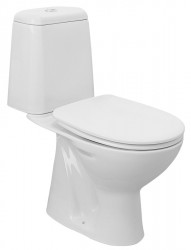 AQUALINE - RIGA WC kombi, dvojtlačítko 3/6l, spodní odpad, bílá (RG801)