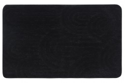 AQUALINE - RIST koupelnová předložka, 50x80cm, 100% polyester, protiskluz, černá (NI8591)