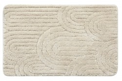 AQUALINE - RIST koupelnová předložka, 50x80cm, 100% polyester, protiskluz, ecru (NI8592)