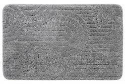 AQUALINE - RIST koupelnová předložka, 50x80cm, 100% polyester, protiskluz, šedá (NI8593)