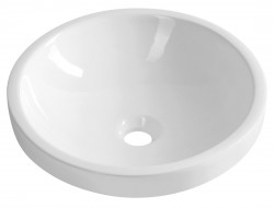 AQUALINE - ROLA keramické umyvadlo zápustné, průměr 41cm, bílá (NP545)