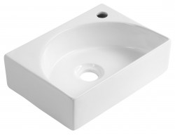 AQUALINE - RUBIC keramické umývátko 34x25cm, bílá (NP452)
