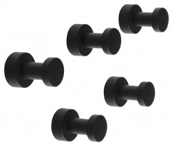 AQUALINE - SAMBA háček, balení 5 ks, černá mat (SB222)