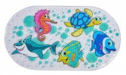 AQUALINE - SEA podložka do vany, 69x39cm, s protiskluzem, PVC, multi color (8532)