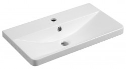 AQUALINE - SEN umyvadlo nábytkové, litý mramor, 61x35cm, bílá (SN610)