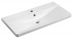 AQUALINE - SEN umyvadlo nábytkové, litý mramor, 81x40cm, bílá (SN810)